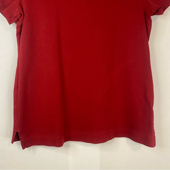 CROFT & BARROW® Essential Classic Short Sleeve Collared Shirt Red Size Small - Picture 12 of 13